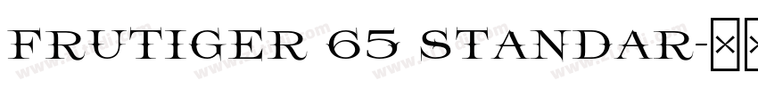 Frutiger 65 Standar字体转换